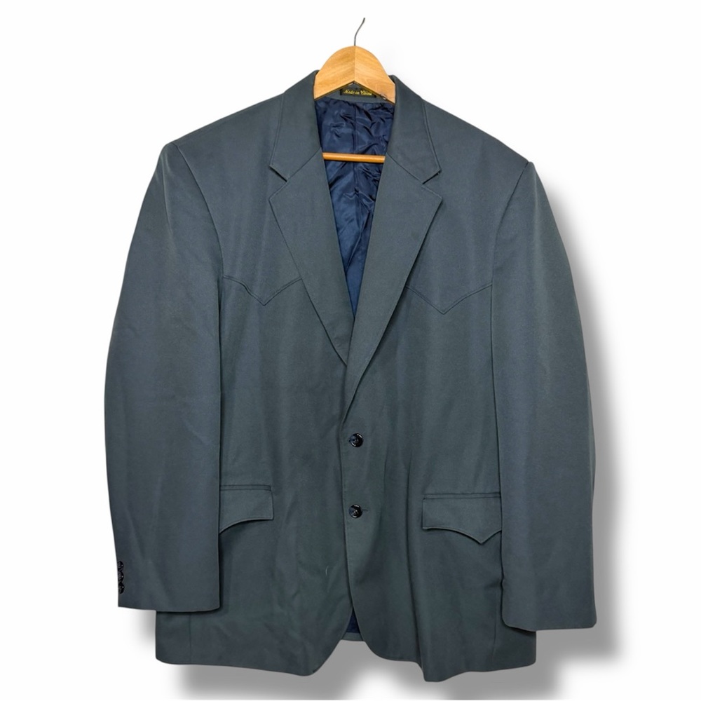 Circle S Western Blazer Mens 48R Gray Cowboy Sport Coat Dallas Texas